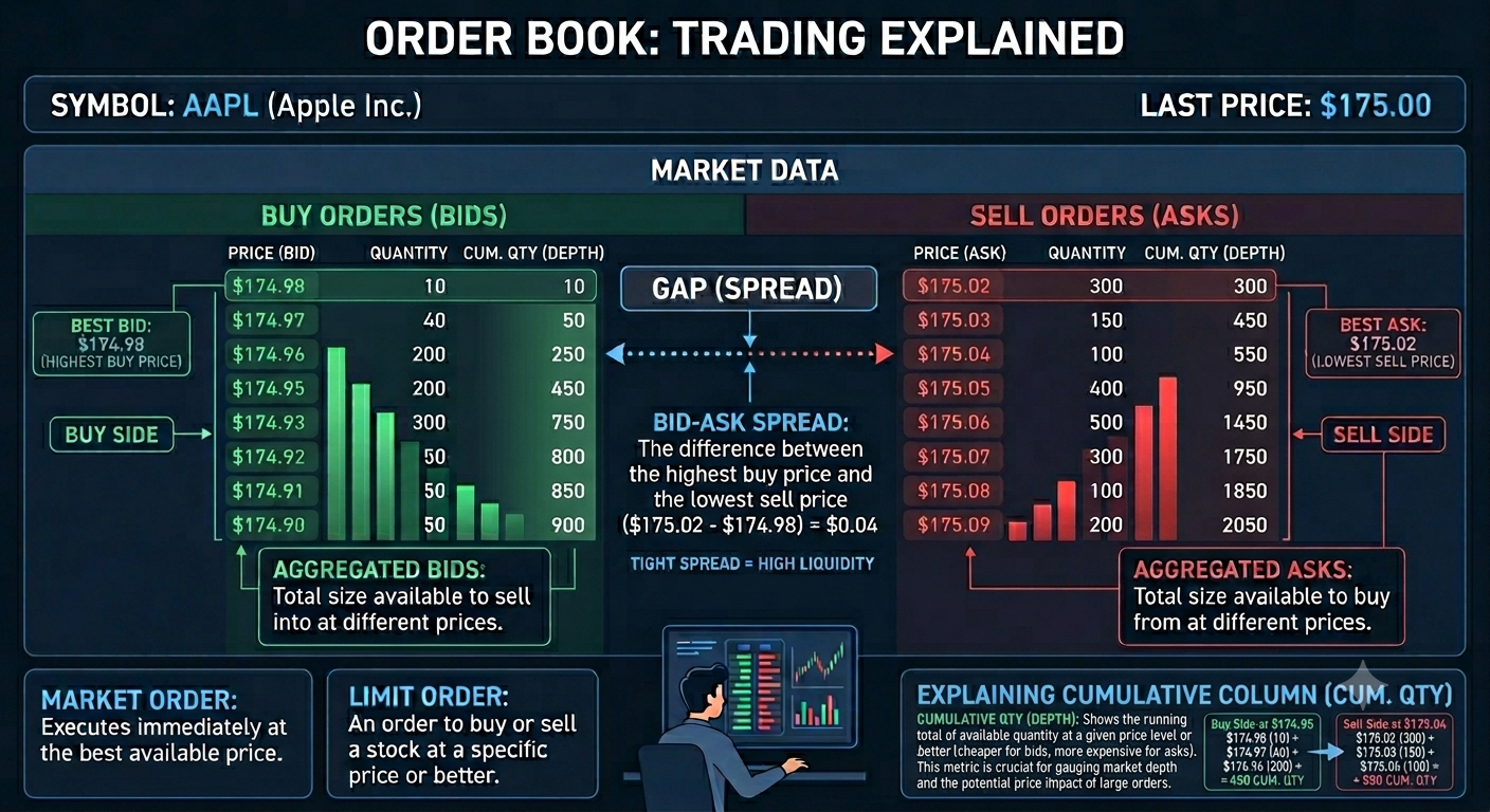 Order book illustration